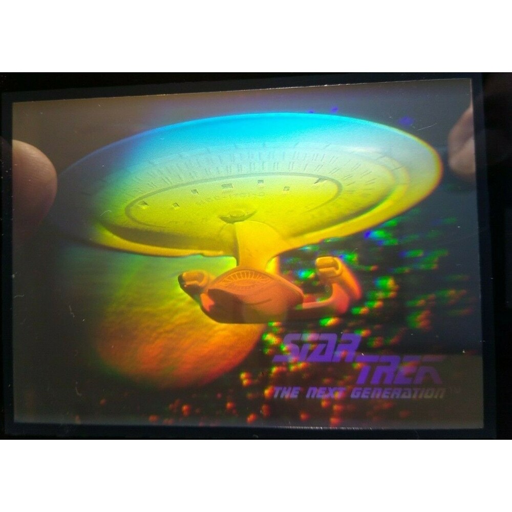 Star Trek The Next Generation Enterprise Paperweight Starship Space Hologram NOS